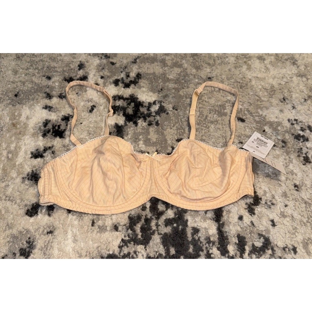 Auden Beige Nude  Unlined Balconette Bra Bralette Sz Medium Womems New